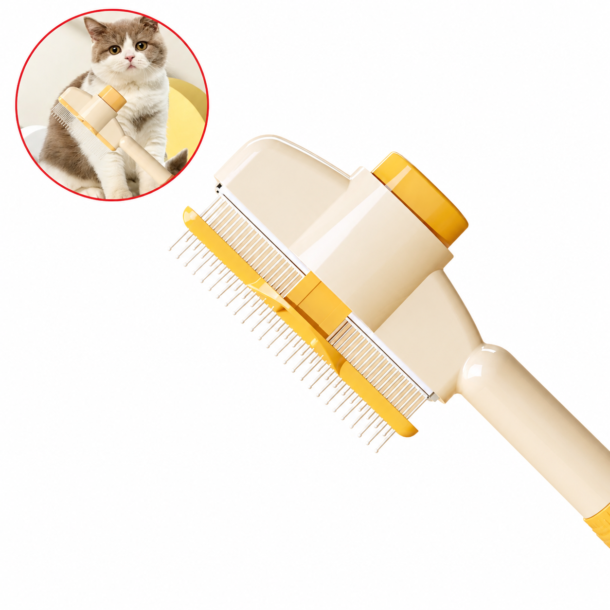 Self-Cleaning Pet Grooming Slicker Brush – Stainless Steel Bristles for Dogs & Cats
