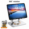 360° Adjustable Aluminum Tablet & Phone Stand - Foldable Desktop Holder for iPad & Smartphones
