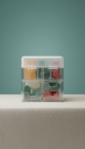 Tempered Glass Spice Jars Set