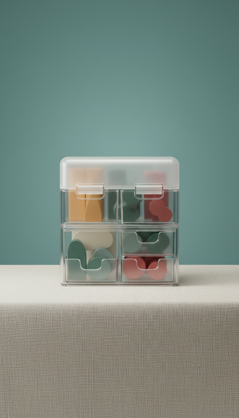 Tempered Glass Spice Jars Set