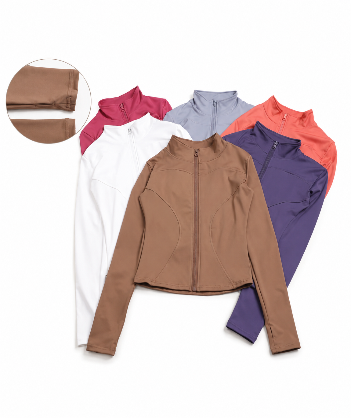 Women's Long Sleeve Zip-Up Sport Jacket - Gym, Yoga & Workout Coat
