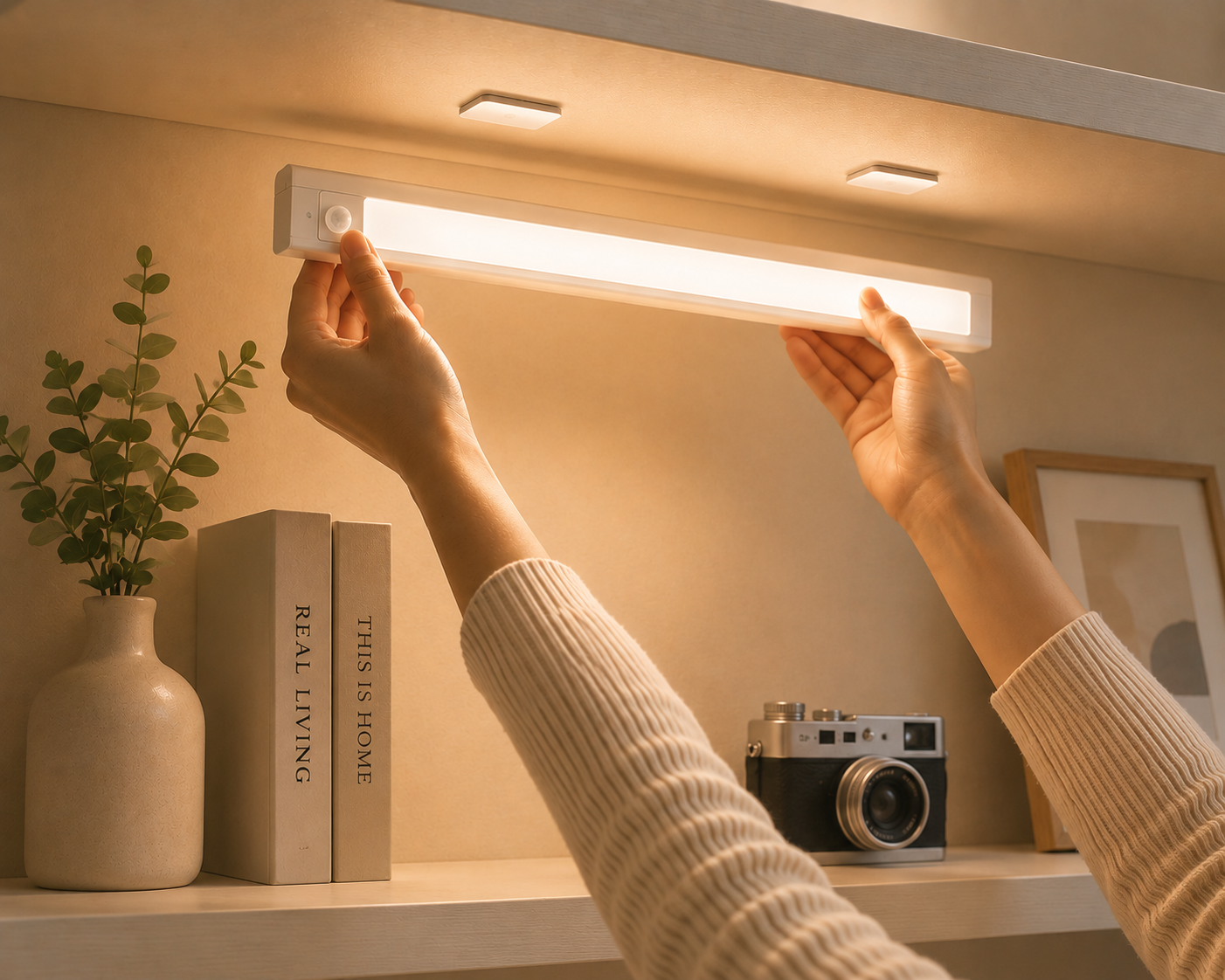 Rechargeable Motion Sensor LED Light - Wireless Under Cabinet & Closet Night Light