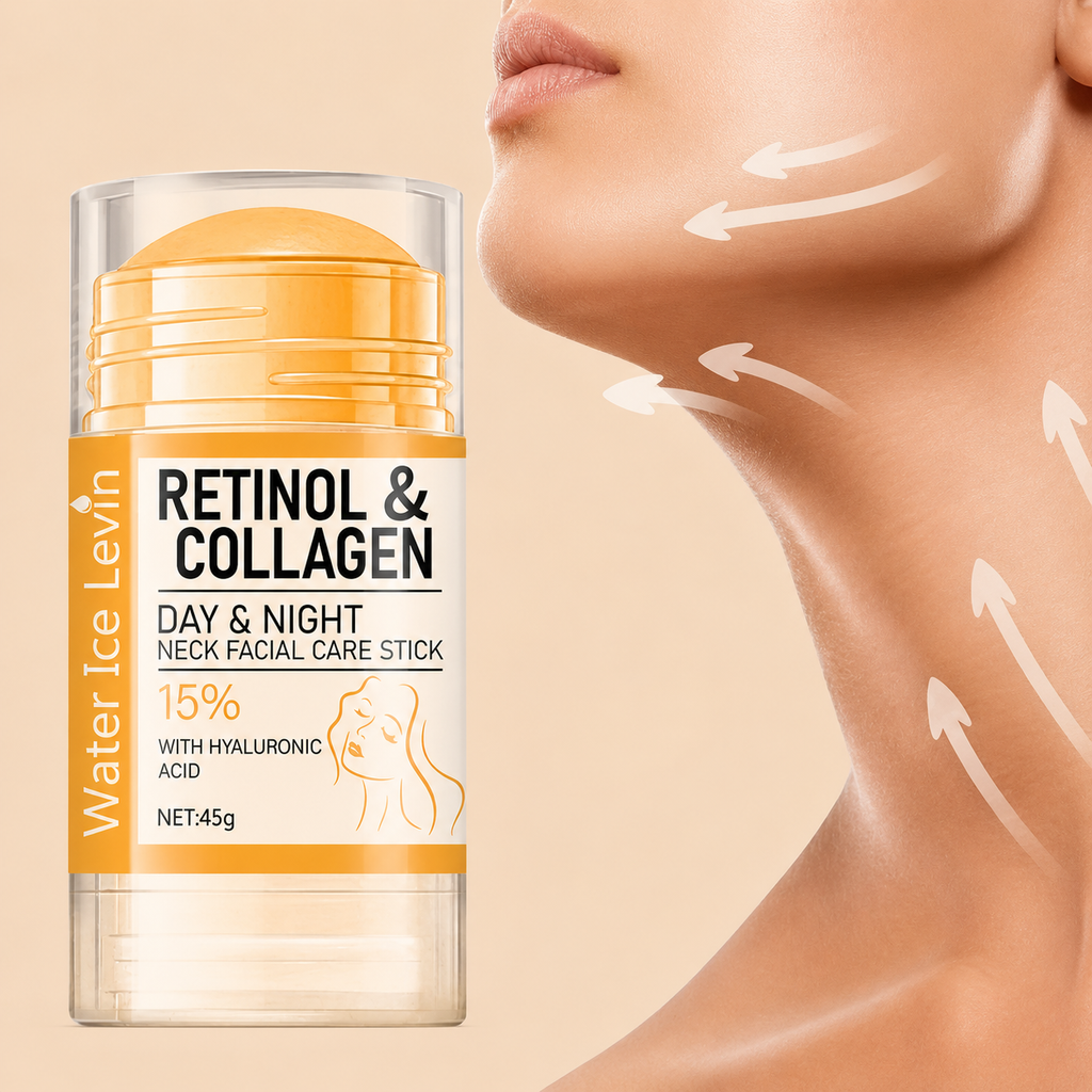Retinol & Collagen Neck Firming Cream Stick - Day & Night Moisturizer for Neck & Decollete