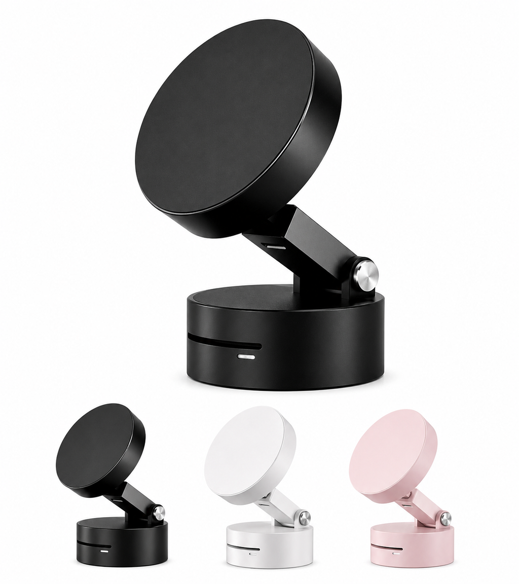 360° Magnetic Vacuum Suction Phone Holder - Car, Desk, Mirror & Windshield Mount