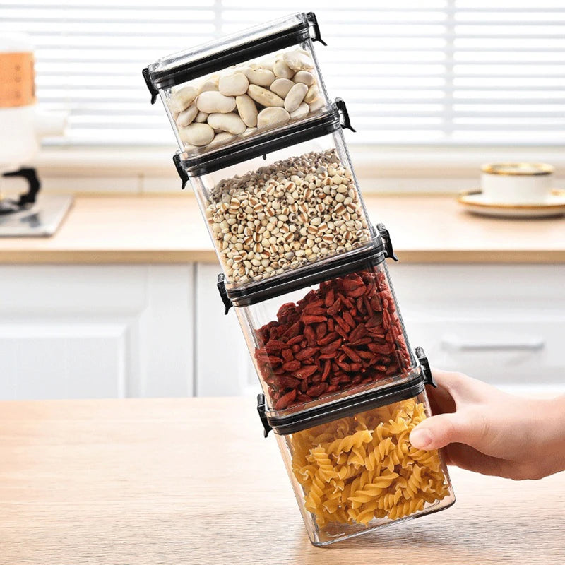 Stackable Kitchen Pantry Organizer Container Set
