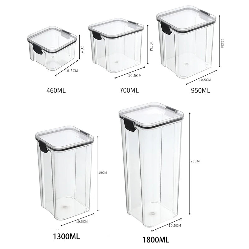 Stackable Kitchen Pantry Organizer Container Set