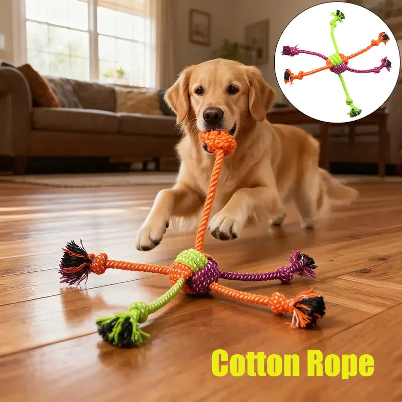 Keep your dog entertained with this durable cotton rope chew toy.