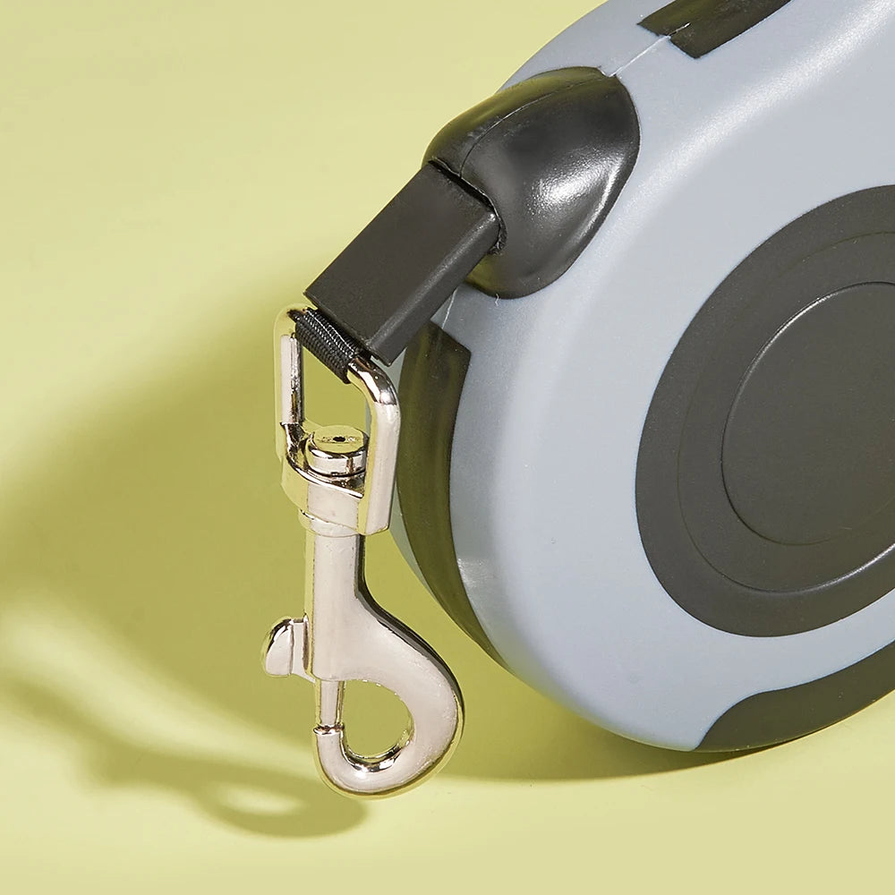 Retractable Dog Leash with One-Hand Brake & Durable Nylon Lead