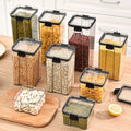 Airtight Kitchen Storage Jars Set - Moisture-Proof Pantry Organizer Containers