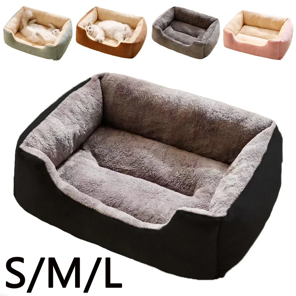 Soft plush pet bed for cats

