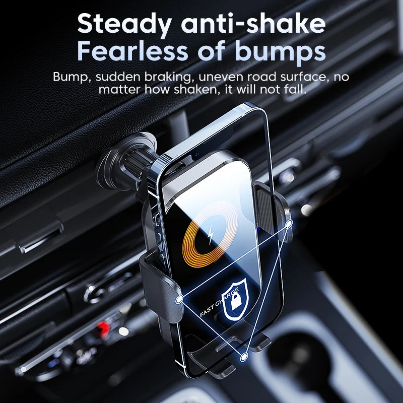 Hands-free car phone charging cradle

