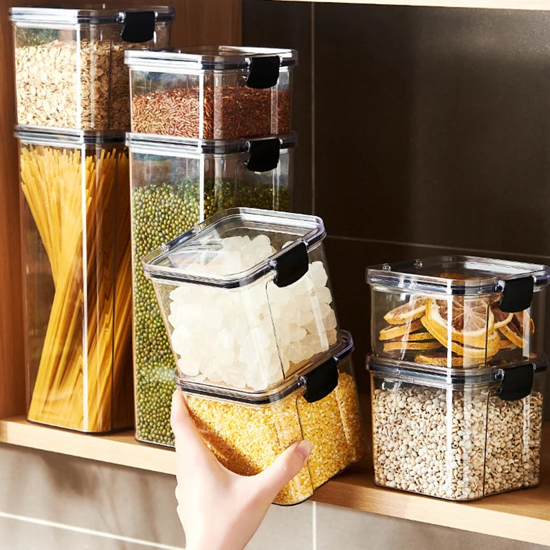 Stackable Kitchen Pantry Organizer Container Set