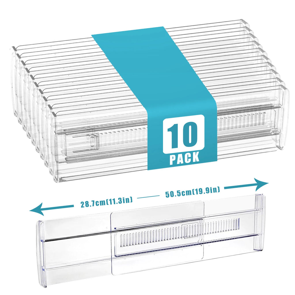 Modern clear drawer divider set
