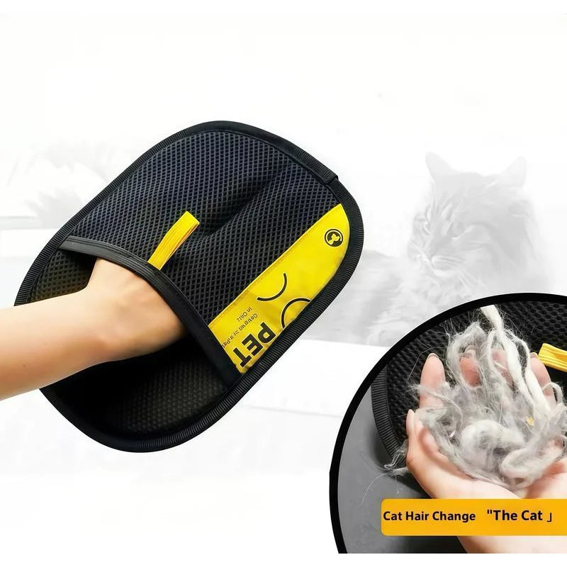Reusable lint and pet hair cleaning gloves
