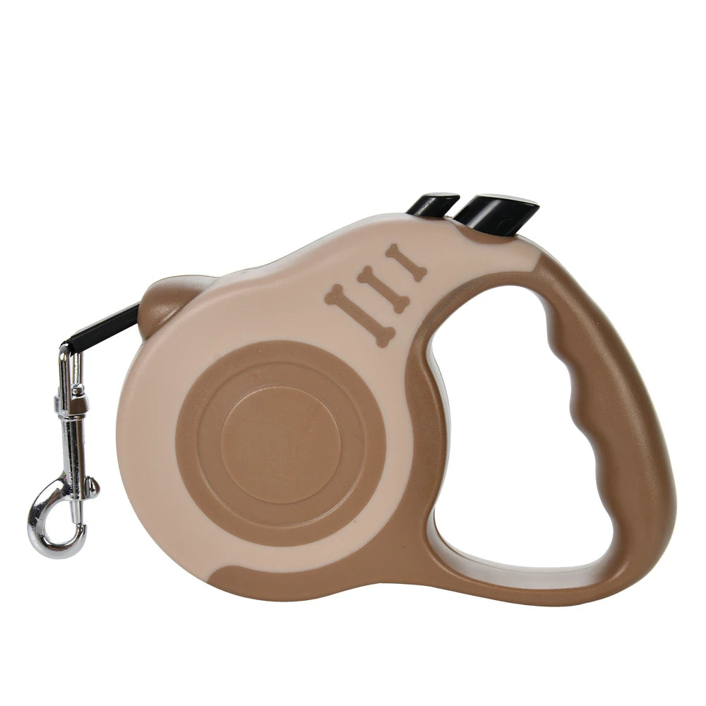 Retractable Dog Leash with One-Hand Brake & Durable Nylon Lead