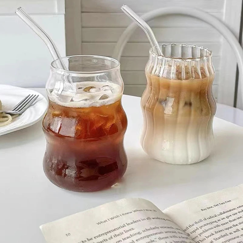 Eco-Friendly Reusable Glass Straws (1–10 Pcs) with Cleaning Brushes
