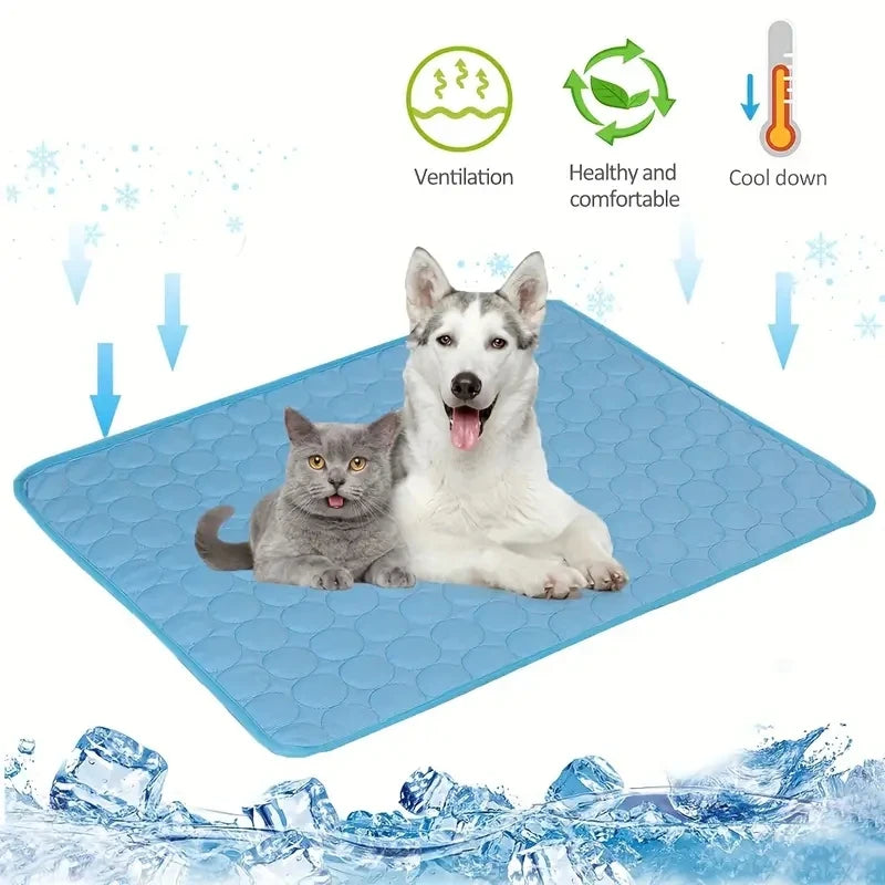 Self-cooling pet mat for dogs and cats
