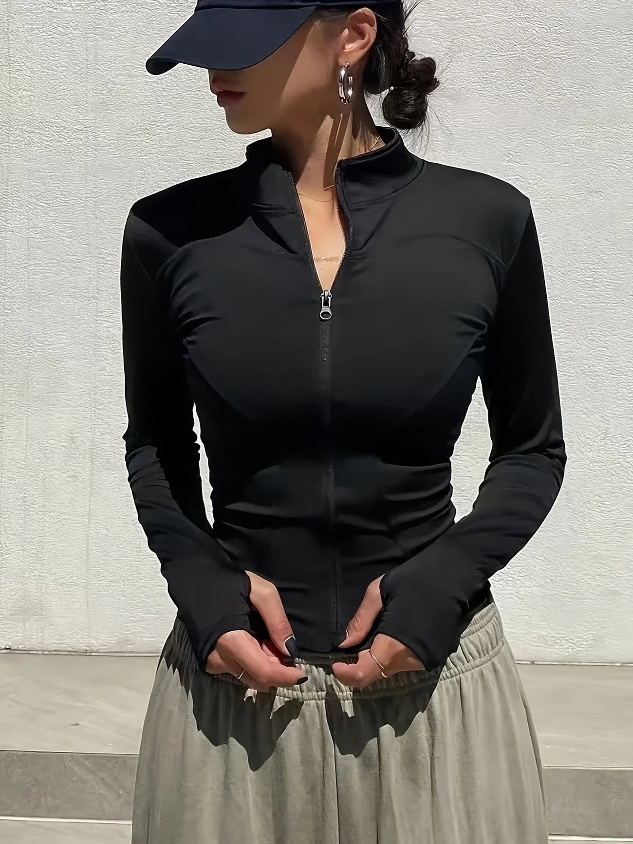 Women's Quick-Dry Athletic Jacket – Lightweight Running & Gym Zip-Up