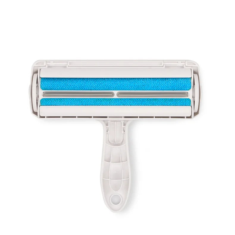 Multi-surface reusable roller for removing pet hair
