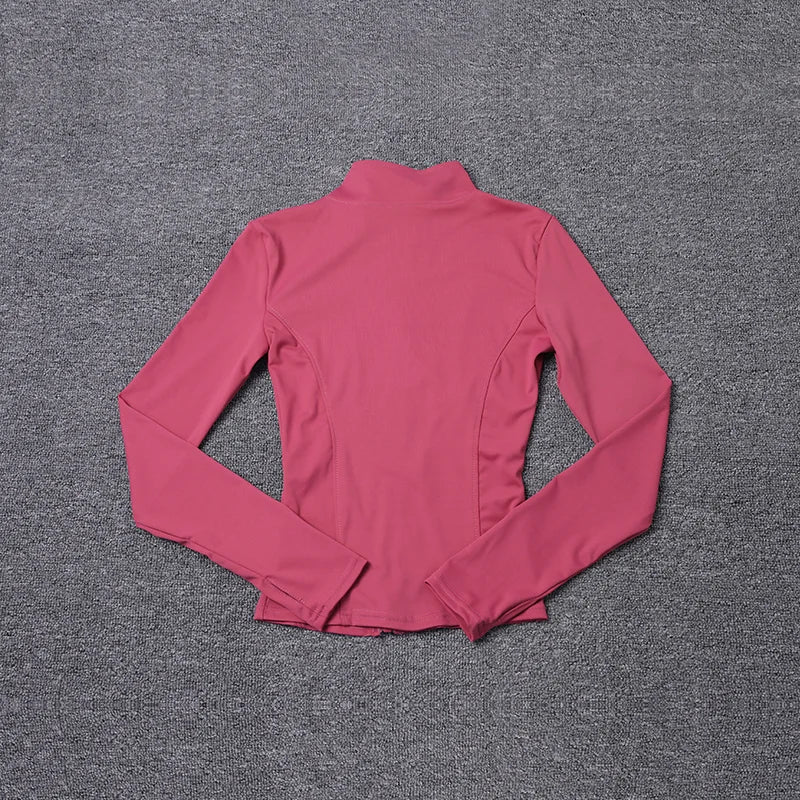 Pink long-sleeve sport shirt. 