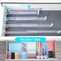 Clear expandable drawer organizer divider set
