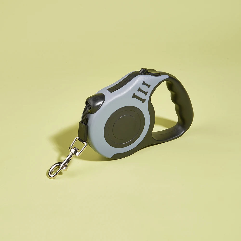 Retractable Dog Leash with One-Hand Brake & Durable Nylon Lead