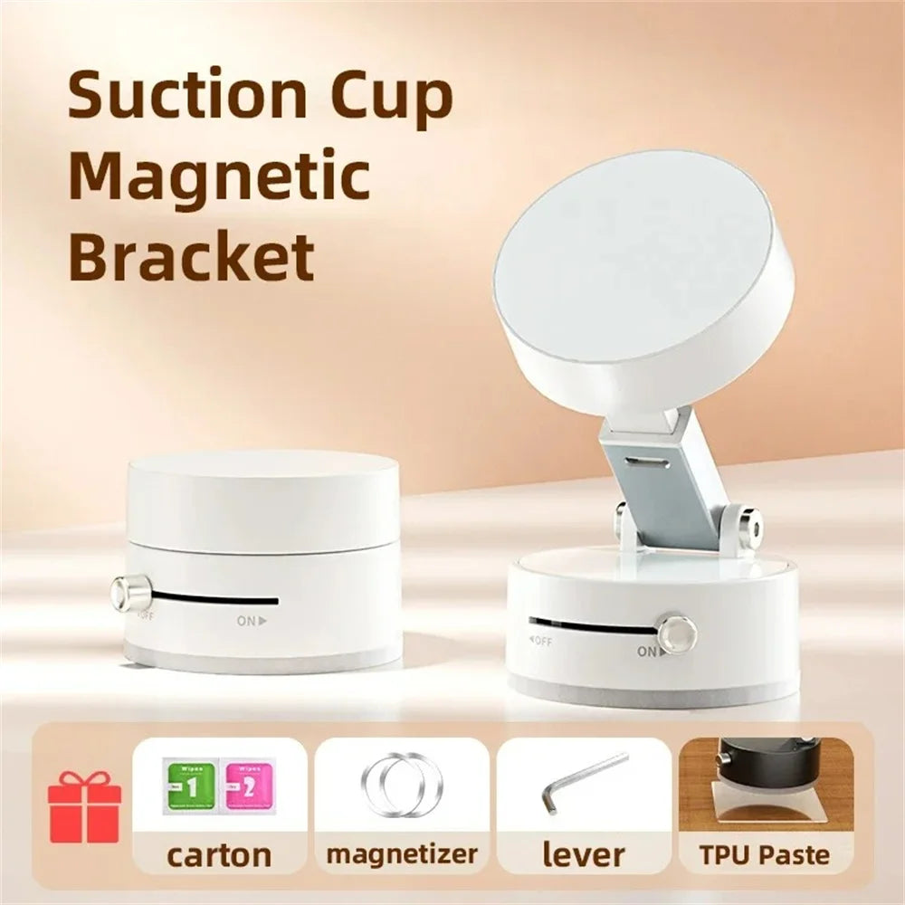 360° Magnetic Vacuum Suction Phone Holder - Car, Desk, Mirror & Windshield Mount