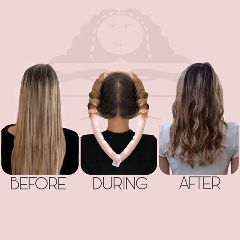 Heatless Hair Curling Ribbon Set – Overnight Soft Curling Headband