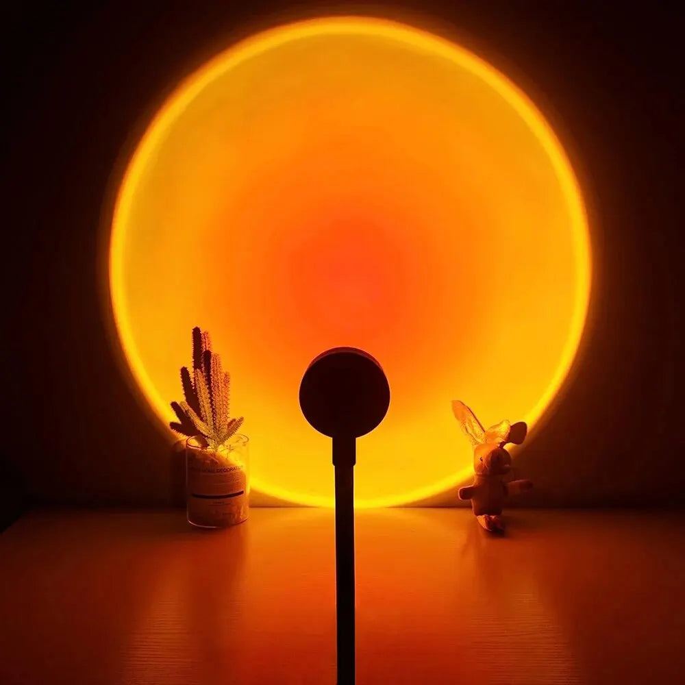 Sunset Glow LED Projection Lamp – USB Ambient Room Light
