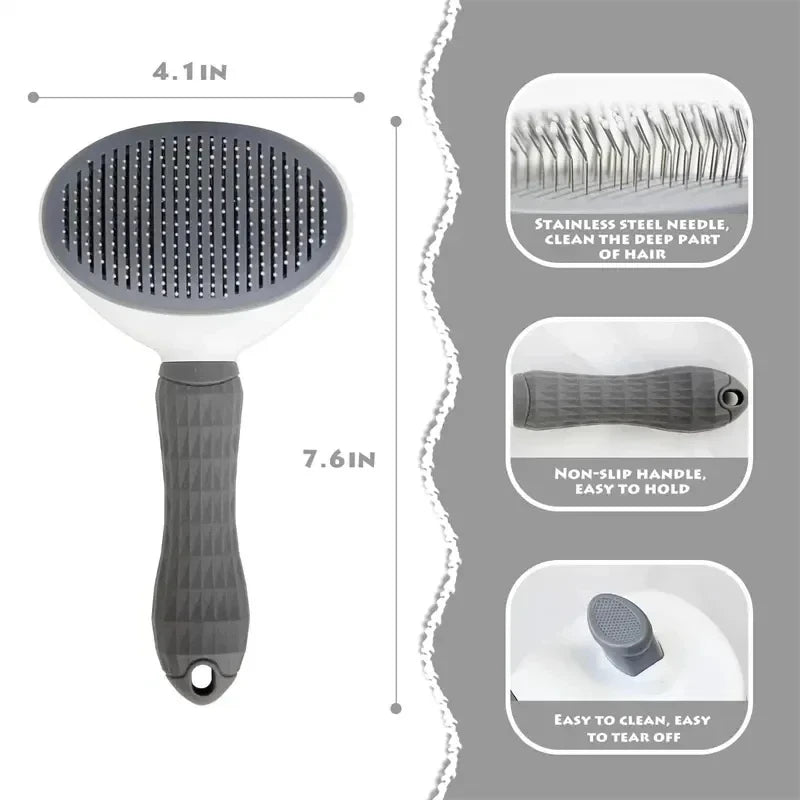 Cat deshedding grooming brush
