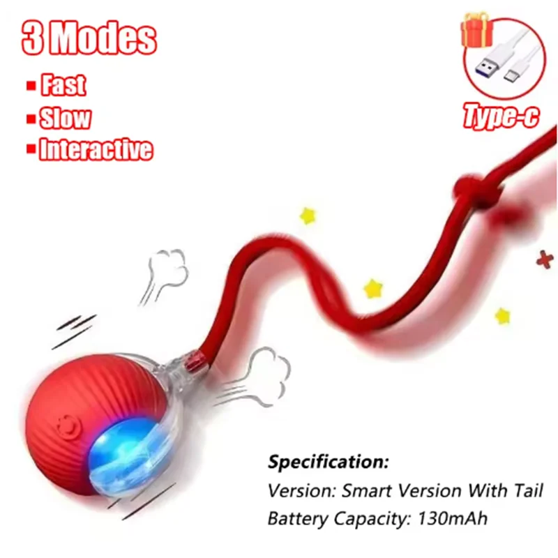 Rechargeable rolling cat ball
