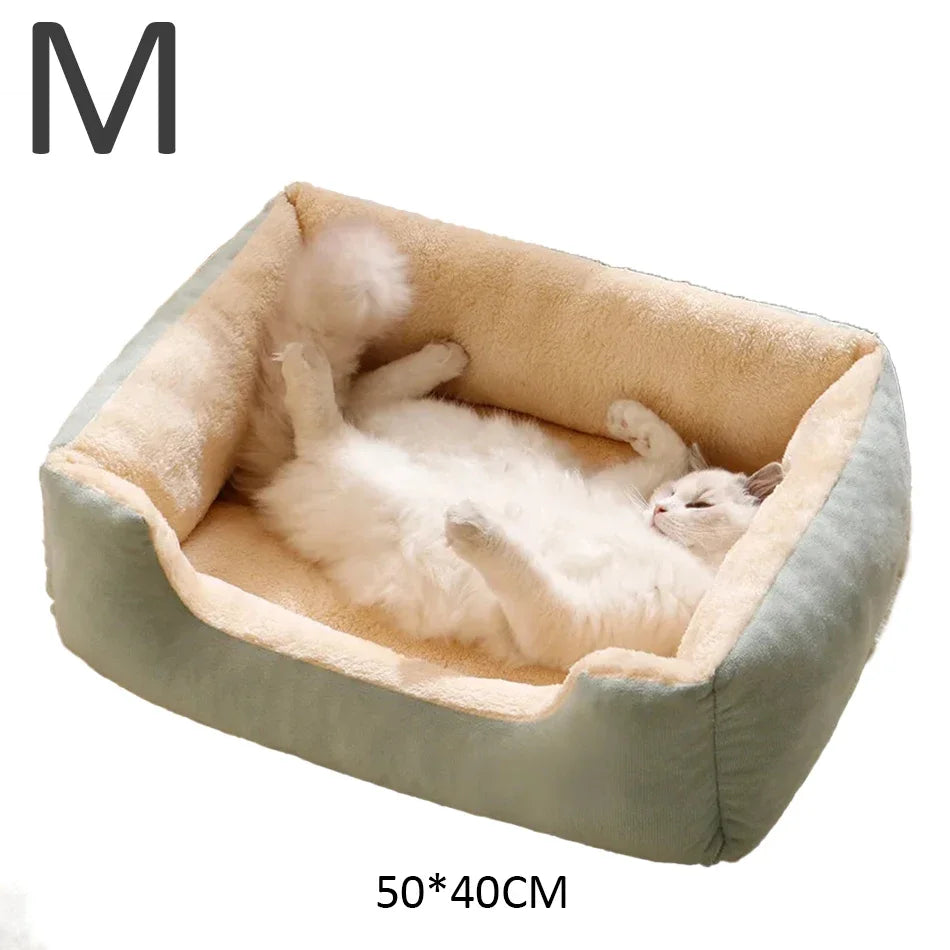 Washable plush pet cushion
