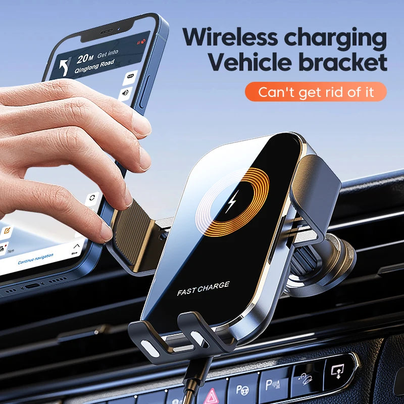Smartphone wireless charging holder for car
