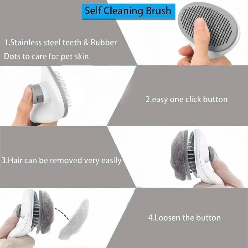 Comfortable pet grooming tool

