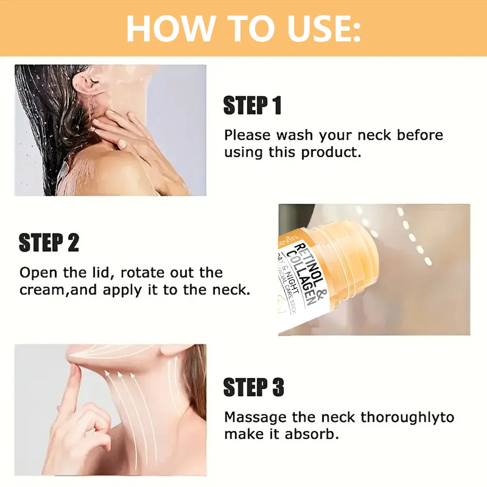 Retinol & Collagen Neck Firming Cream Stick | Day & Night Moisturizer
