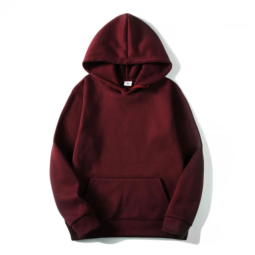 Maroon classic hooded sweatshirt for men and women.

