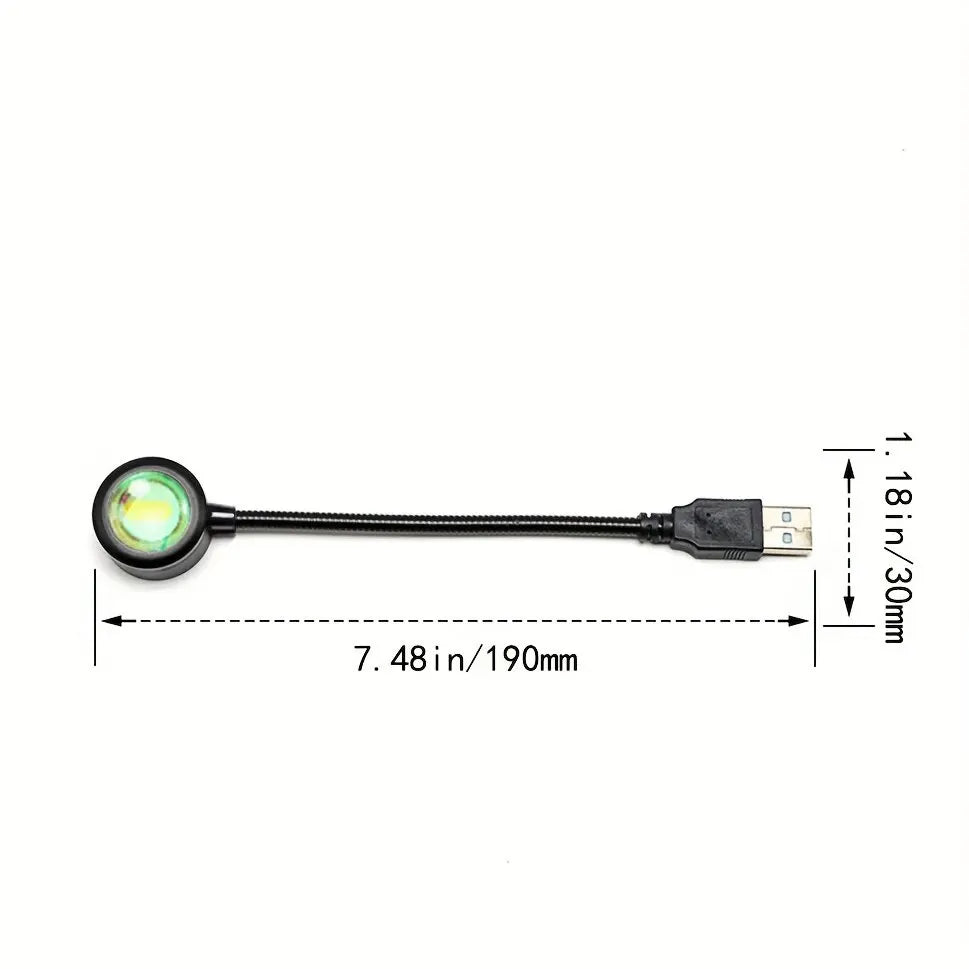 Sunset Glow LED Projection Lamp – USB Ambient Room Light