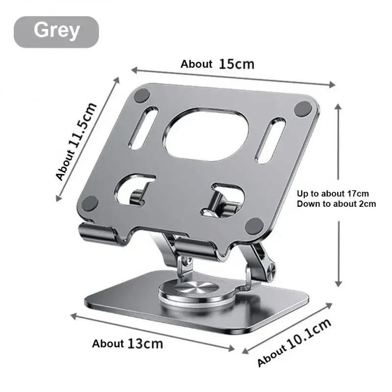 360° Adjustable Aluminum Tablet & Phone Stand - Foldable Desktop Holder for iPad & Smartphones
