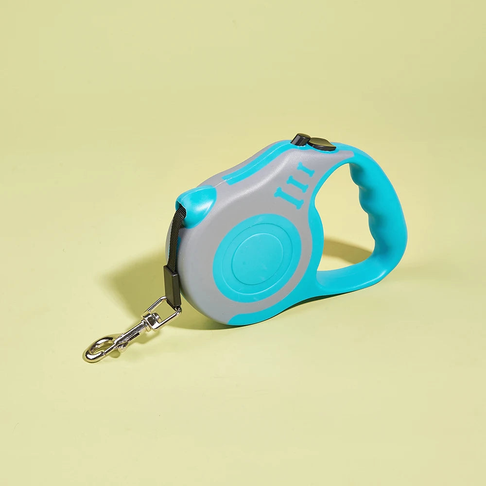 Retractable Dog Leash with One-Hand Brake & Durable Nylon Lead