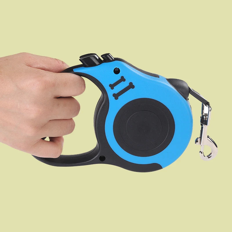 Retractable Dog Leash with One-Hand Brake & Durable Nylon Lead