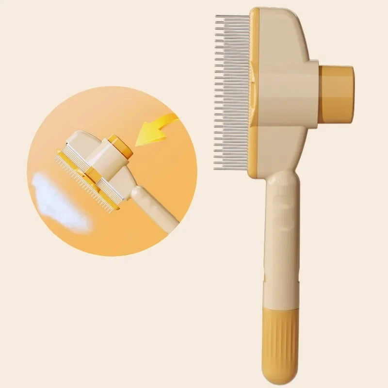 Pet hair removal grooming tool
