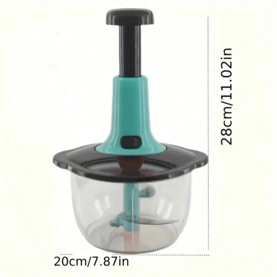 Multi function vegetable and fruit chopper with dimension shown (28 cm x20 cm)