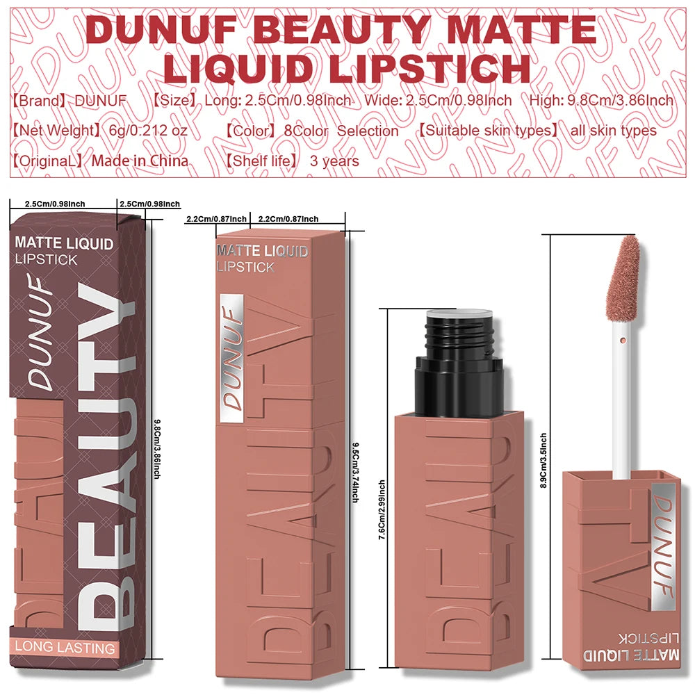 Matte Velvet Lipstick | Waterproof, Long-Lasting Lip Gloss – Non-Transfer & Non-Sticky