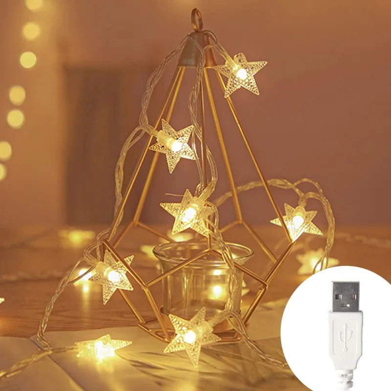 Aesthetic room décor with LED star lights.
