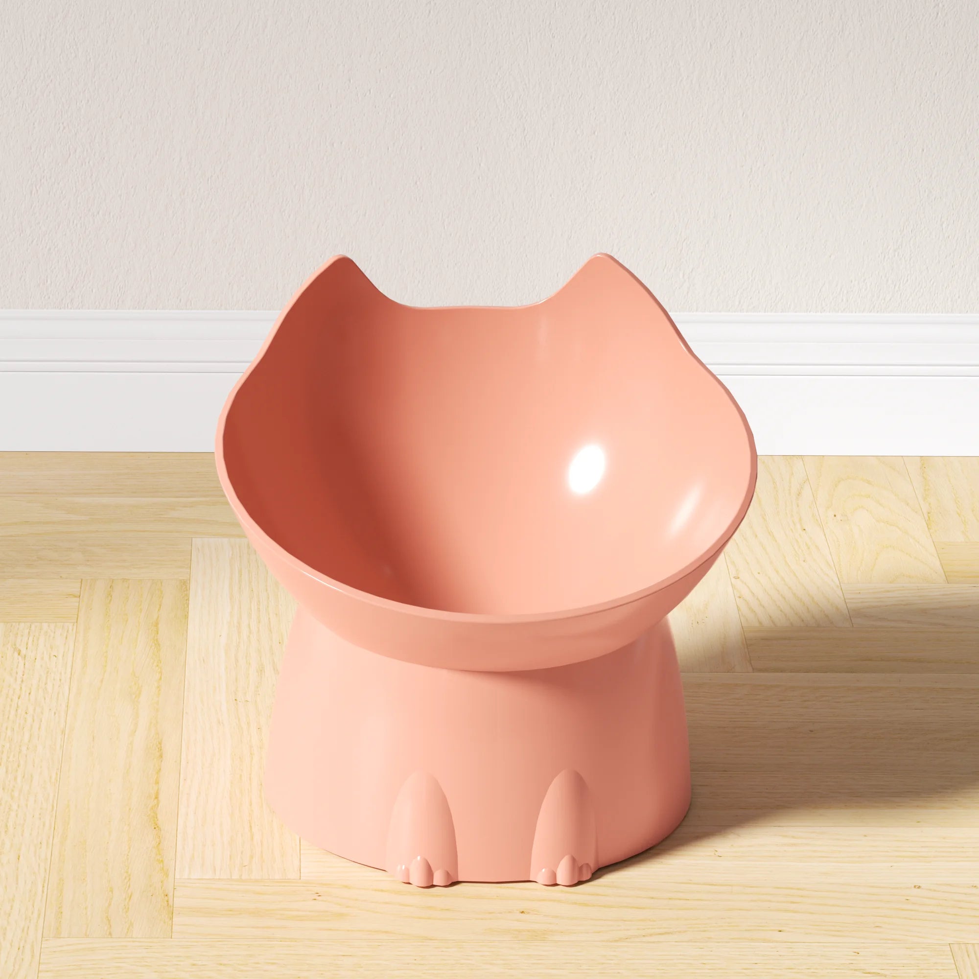 Cute elevated pet feeding dish
