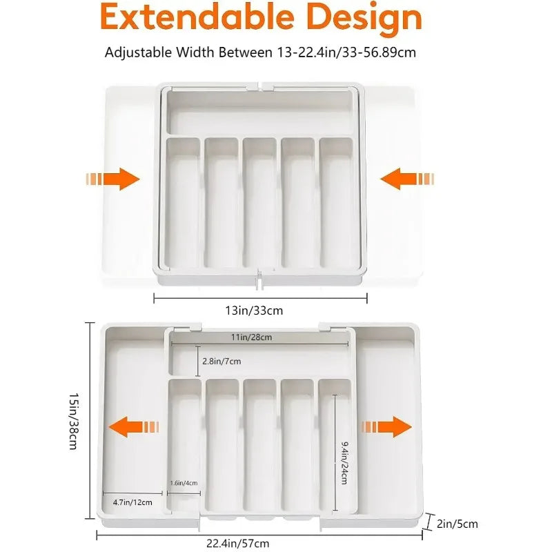 Kitchen utensil organizer for drawers

