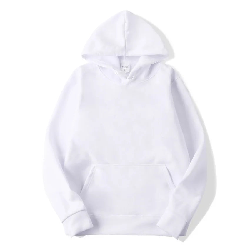White stylish everyday hoodie with a timeless design.
