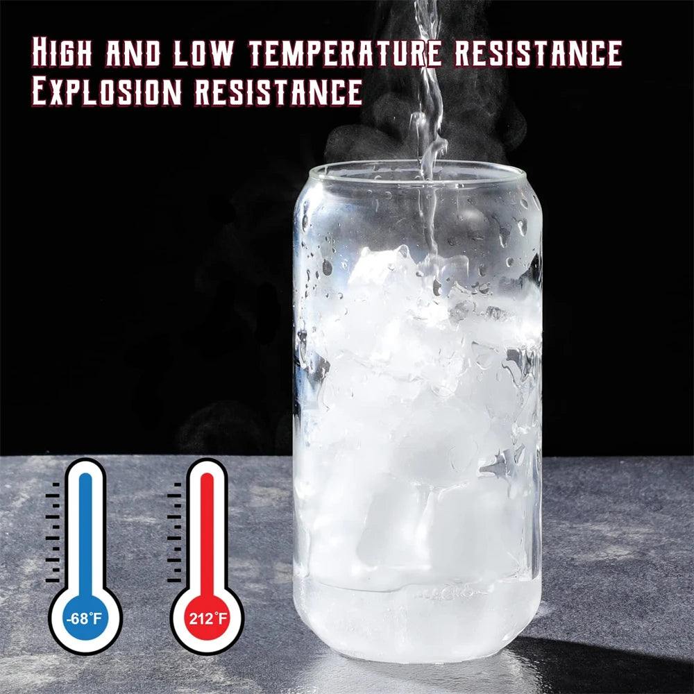 Reusable iced coffee glass mug
