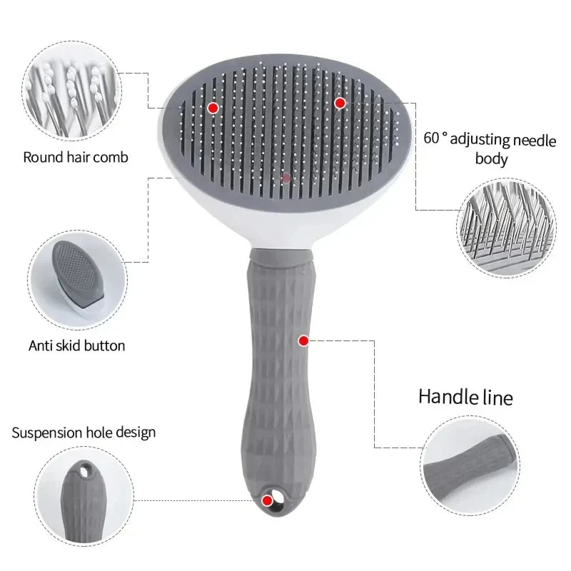 Pet brush for removing loose fur
